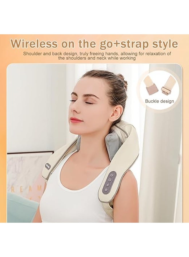 جهاز تدليك الرقبة مع حرارة | جهاز تدليك Shiatsu 4D للرقبة والكتف | تخفيف آلام العضلات في البيت والمكتب - Image 4